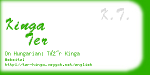 kinga ter business card